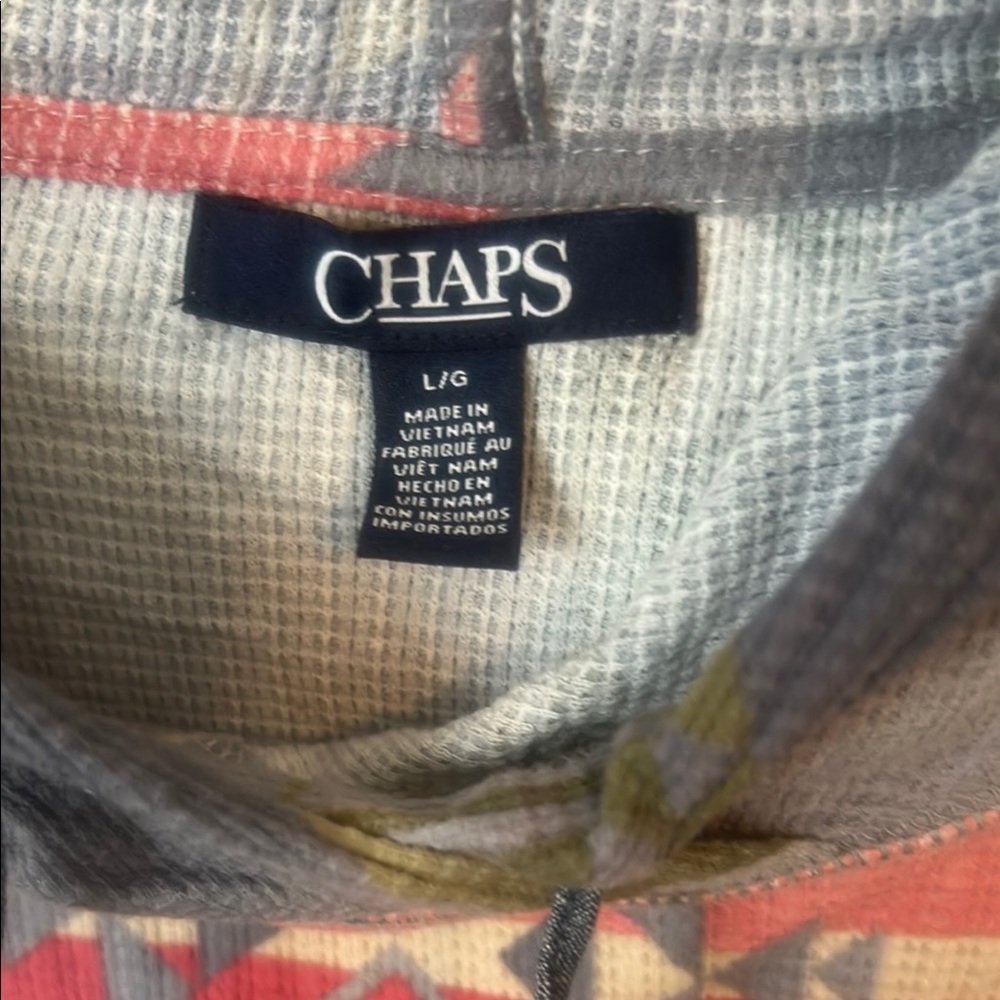 Chaps Geometric Patterned Hoodie - image 2
